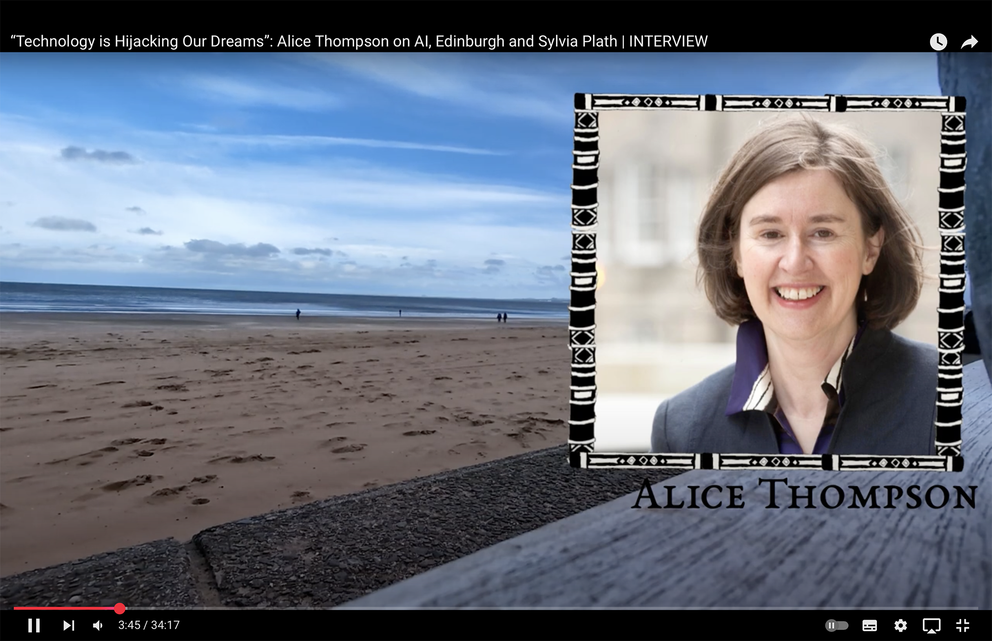 Load video: “Technology is Hijacking Our Dreams”: Alice Thompson on AI, Edinburgh and Sylvia Plath